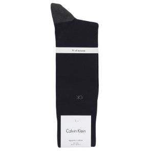 Calvin Klein Mens Nicholas Fine Cotton Heel Toe Dress Socks ECB105 Navy