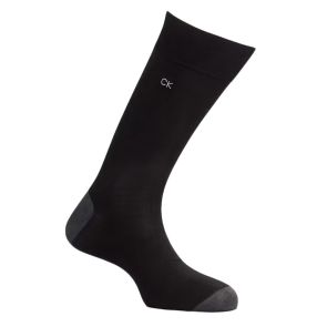 Calvin Klein Mens Nicholas Fine Cotton Heel Toe Dress Socks ECB105 Black