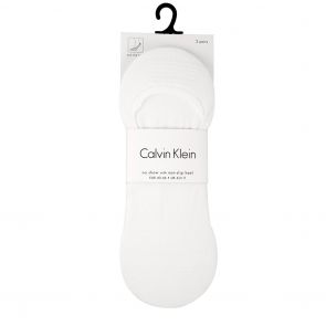 Calvin Klein Caleb Dress No Show Socks 2-Pack ECL172 White