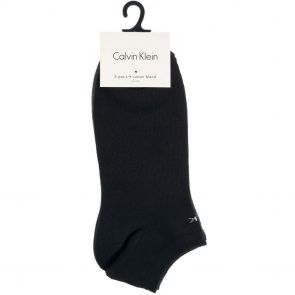 Calvin Klein Chloe CK Logo Liner Socks 3-Pack ECR774 Black