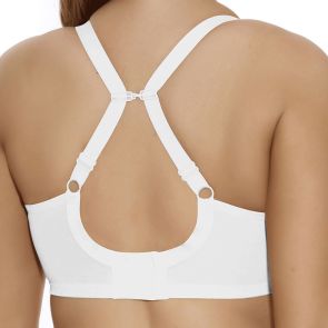 Elomi Energise Underwire Sports Bra With J Hook EL8041 White