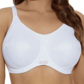 Elomi Energise Underwire Sports Bra With J Hook EL8041 White