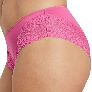 FINAL SALE Bendon Lace Trim Brazilian Brief 38-7700 Ibis Rose