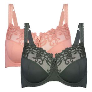 Fayreform Coral Underwire Bra Twin Pack F194-8030 Rosette/Urban Chic