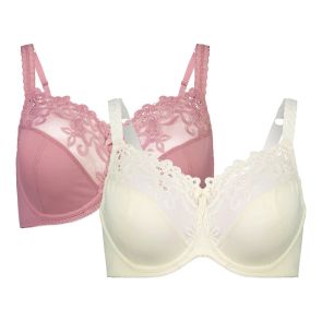 Fayreform Coral Underwire Bra Twin Pack F194-8030 Foxglove/Egret