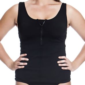 Funkita Form Still Black Zip Front Tankini Still Black FF04L00090