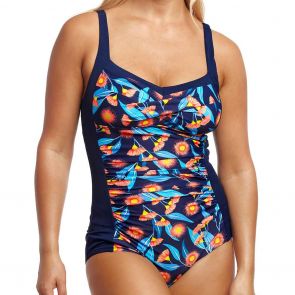 Funkita Form Ruched Panelled One Piece FKS021L Gum Shy