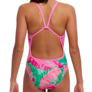 Funkita Girls Single Strap One Piece FKS030G Tropic Palm