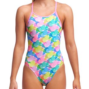 Funkita Girls Eco Diamond Back One Piece FKS033G Pastel Porpie