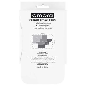 Ambra Footless Tights Black