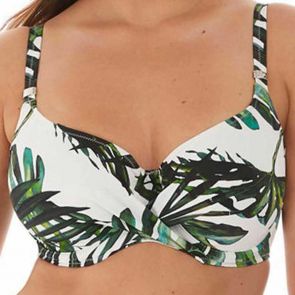 Fantasie Swim Palm Valley Underwire Wrap Front Full Cup Bikini Top FS6760 Black Fern