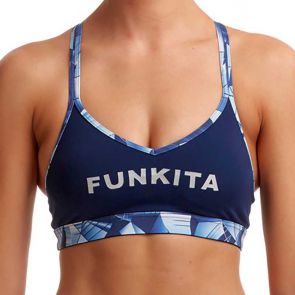 Funkita Ladies Bondage Sports Crop Top FS77L Blue