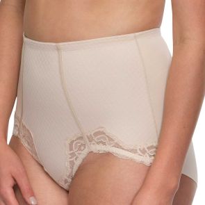 Hush Hush by Slimform Whisper Allover Lace Control Brief HH006 Nude