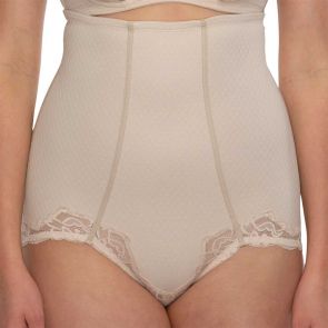 Hush Hush by Slimform Whisper Allover Lace High Control Waist Control Pant HH007 Nude