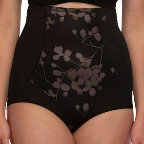 Hush Hush by Slimform Eden Medium Control High Waist Brief HH042 Floral Black