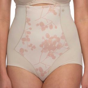 Hush Hush by Slimform Eden Medium Control High Waist Brief HH042 Floral Nude