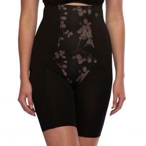 Hush Hush by Slimform Eden Medium Control Thigh Shaper HH043 Black Floral