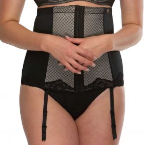 Hush Hush by Slimform Whispers Waist Cincher HH056 Black/Nude