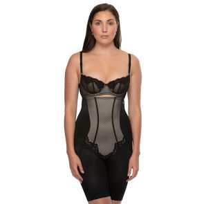 Hush Hush by Slimform Whisper High Waist Thigh Shaper HH057 Black/Nude