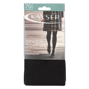 Kayser 70 Denier Opaque Tights 2-Pack HXKY2N Black