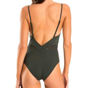 FINAL SALE Jets Parallels Swim Tank One Piece J10539 Khaki