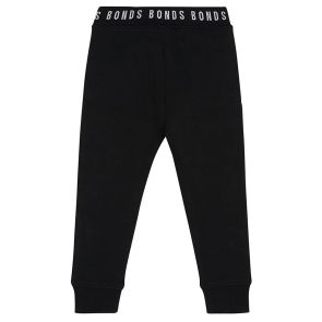 Bonds Kids Logo Fleece Trackie KVRJK Nu Black