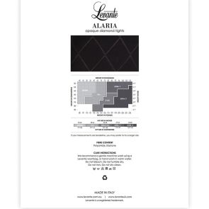Levante Alaria Diamond Opaque Tight Full Figure LEFFDITI Nero