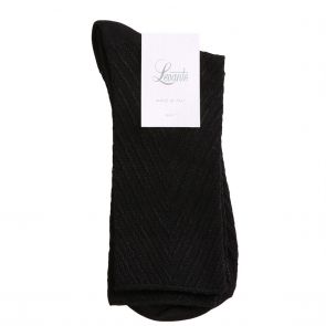 Levante Tactel Chevron Crew Sock LEVTACHCR Black