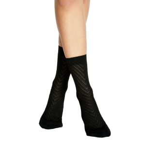 Levante Tactel Chevron Crew Sock LEVTACHCR Black