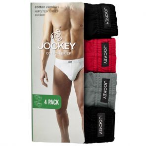 Jockey Cotton Brief 4PK M9014L Assorted
