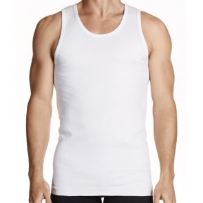 Jockey Classic Athletic Cotton Singlet 2 Pack M96022 White