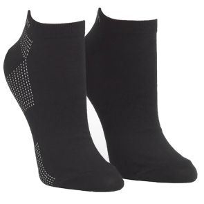 Calvin Klein Womens Julia Coolmax Colourblock Liner Socks 2-Pack ECT774 Black