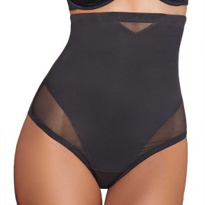 Miraclesuit Shapewear Sheer Shaping X-Firm High Waist Thong 2778 Black