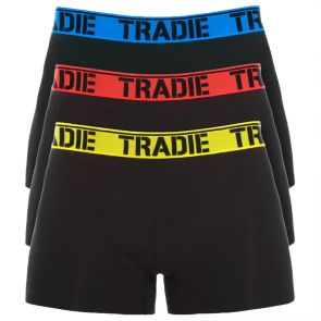 Tradie 3 Pack Fitted Trunks MJ1194WK3 Brights