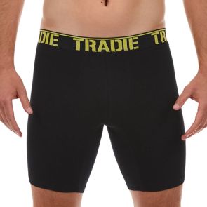 Tradie Big Fella Long Leg Boxer Briefs MJ1955SK Black
