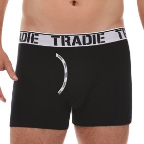 Tradie Big Fella Man Front Trunks MJ1956SK Black And White