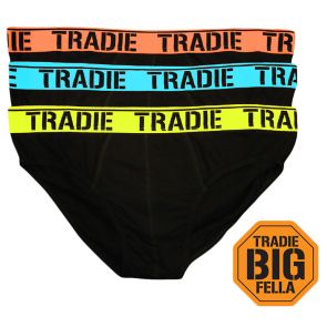 Tradie Big Fella King Size Briefs 3-Pack MJ1958SB3 Black