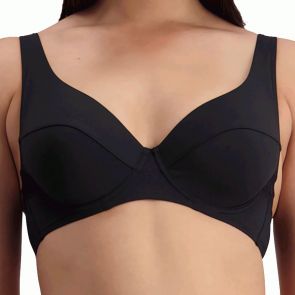 Moontide Contours U/W Longline Swim Top M8180CN Solid Black