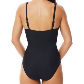 FINAL SALE Moontide Contours U/W Wrap Swim Suit M4388CN Black