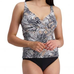 Moontide Hawaiian Totem Underwire Wrap Tankini M3623HT Dijon