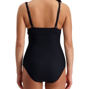 FINAL SALE Moontide Manhattan Swim V Neck Suit M4160MH Black