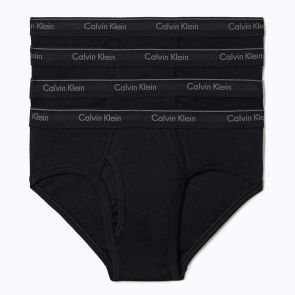 Calvin Klein Cotton  Classics 4 Pack Hip Brief NB4004 Black
