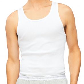 Calvin Klein Cotton Classics 3 Pack Tanks NB4010 White