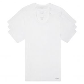 Calvin Klein Cotton Classics Slim Fit Crew  3 Pack T-Shirts NB4013 White