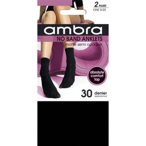 Ambra No Band Anklets 2-Pack Black
