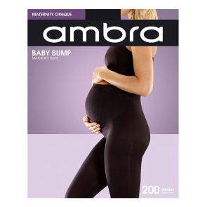 Ambra Baby Bump 200D Opaque Tight ABABU200 Black