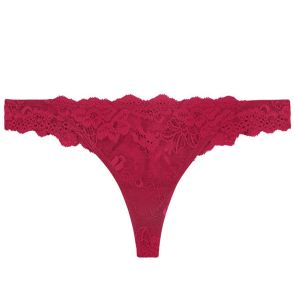 Pleasure State My Fit Lace Thong Brief P37-4053F Jester Red