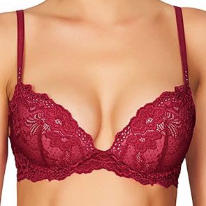 Pleasure State My Fit Lace Push Up Plunge Bra P86-4053F Jester Red
