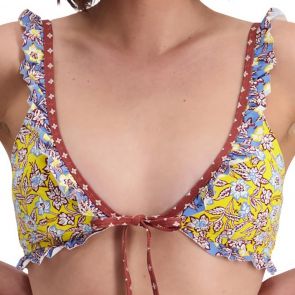 Piha Makana Ruffle Swim Top P1819MK Multi