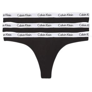 Calvin Klein Carousel Thong 3-Pack QD3587 Black
